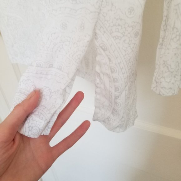 Cynthia Rowley Women's Long-sleeved Linen Tunic - Picture 5 of 8